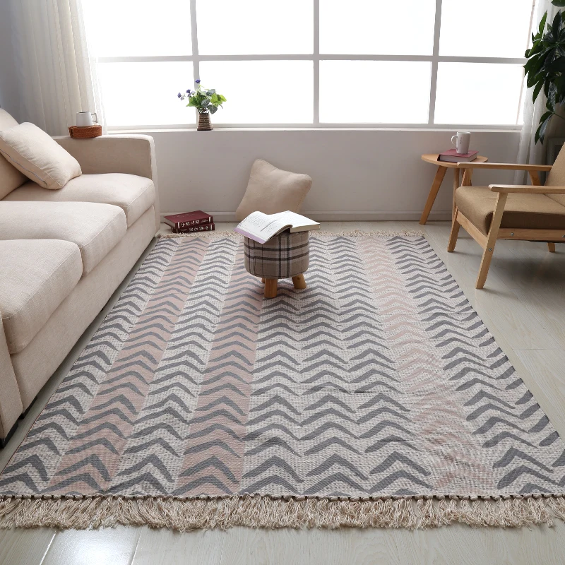 Morocco Hand Woven Living Room Carpet Geometric Blanket Home Bedroom Area Rugs Floor Sofa Coffee Table Mat Ins Nordic Carpet