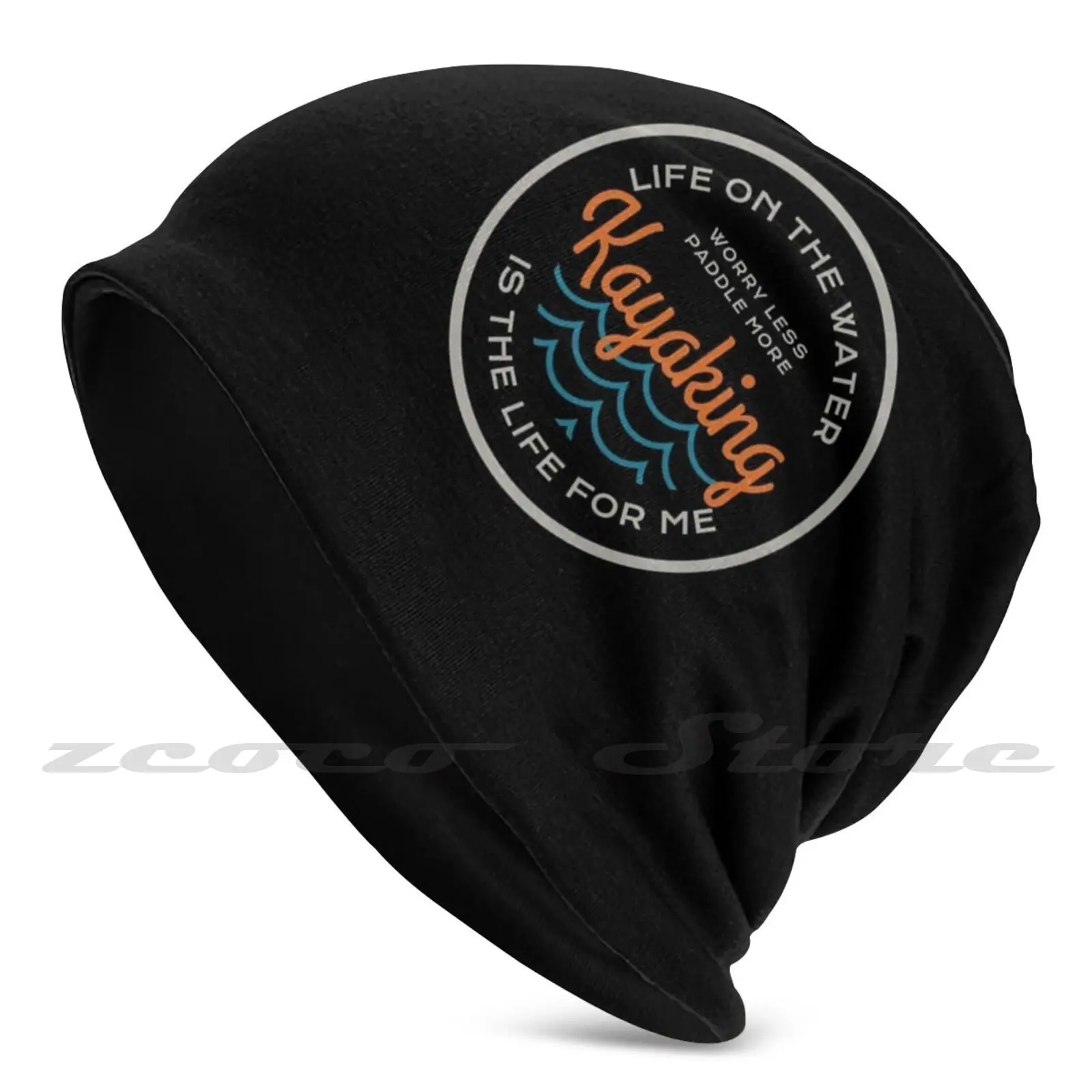 

Kayaking Quote / Love To Kayak Saying For Enthusiasts , Teams Design Personalized Pattern Knit Hats Plus Size Elastic Soft Cap