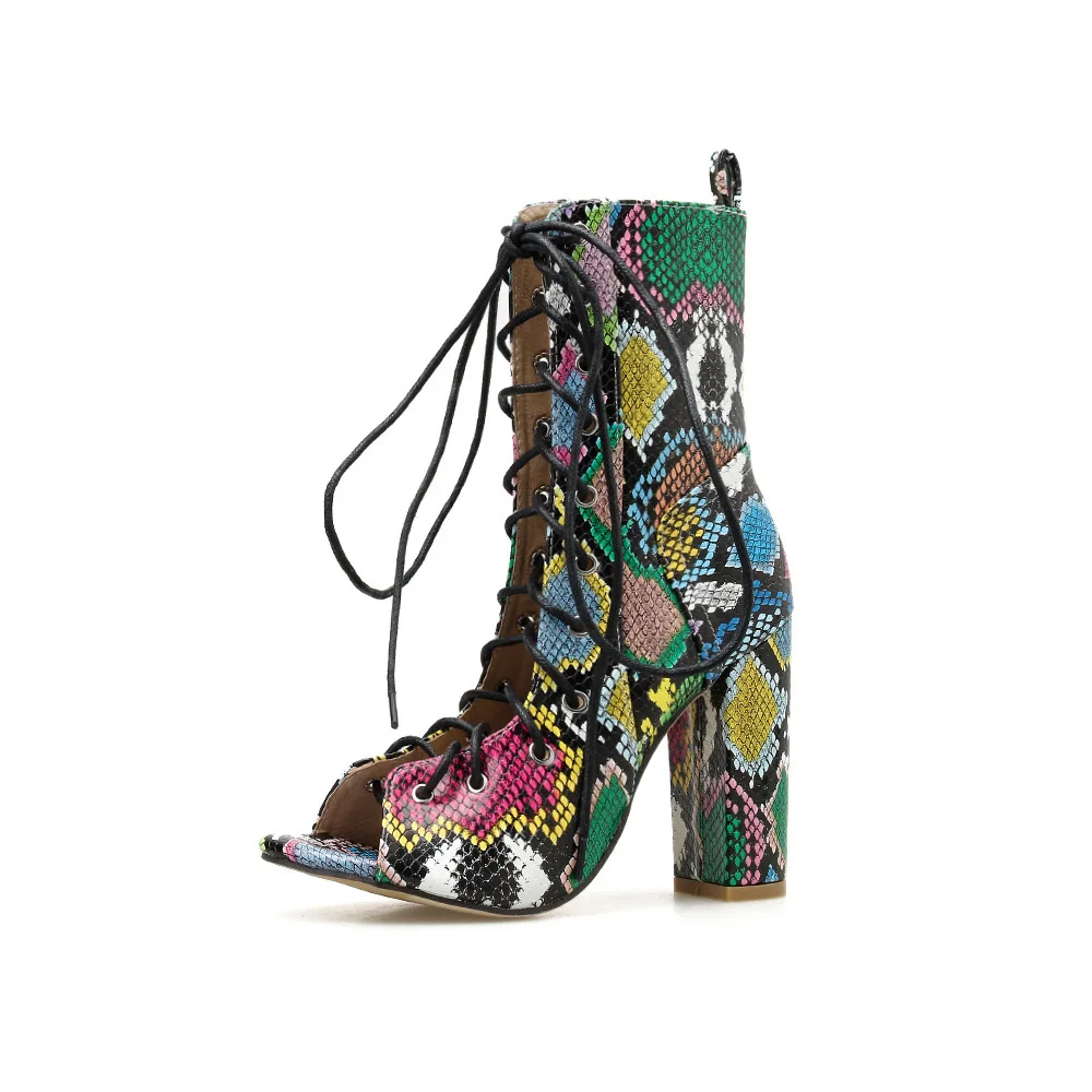 

Go Excellent Cool Boots Hollow Out Fish Mouth heel Snake heel Sexy Woman European Short Boots