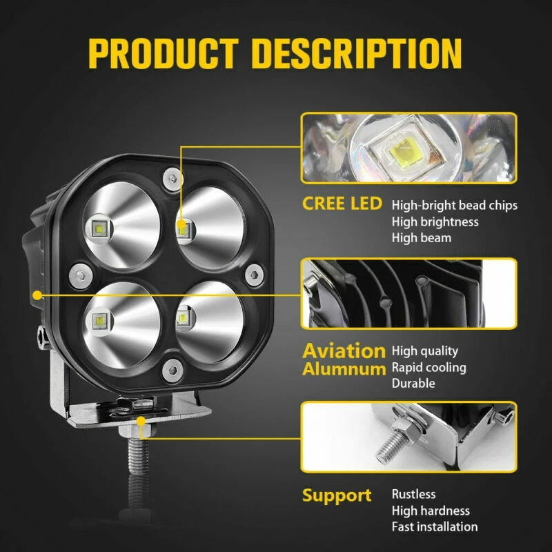 3 дюймов точечная Светодиодная рабочая лампа светильник 30 Вт автомобиля Бар OffRoad