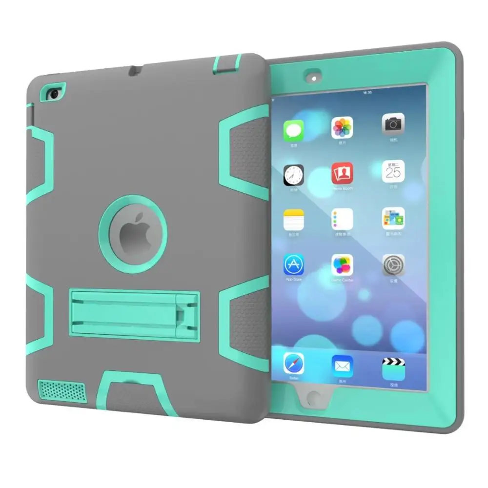 11 Противоударный сверхпрочный чехол для iPad 2/3/4 Гибридный армированный PC резиновый силиконовый чехол с подставкой для iPad 4 3 2 чехол противоударный - Цвет: 11