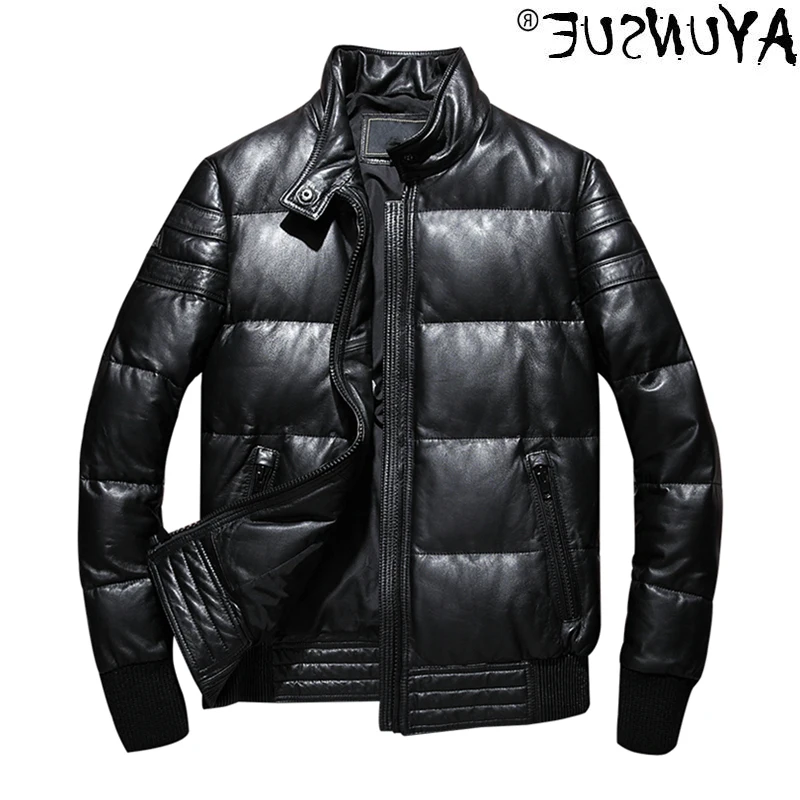

Genuine men's jacket, short sheepskin coat, large, wp16c711, kj1410