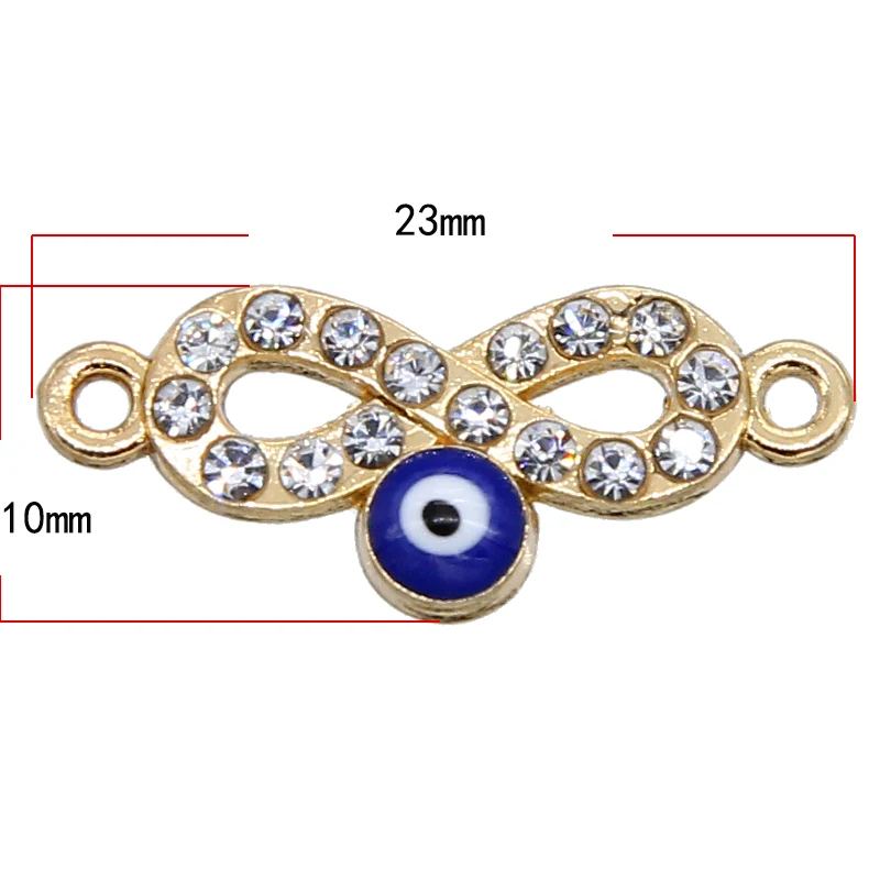 Соединители для ювелирных изделий рука Фатимы Хамса синий глаз 23 х 10 2 мм 6 шт. |