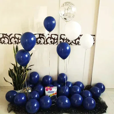 10pcs 5/10/12inch Ink Blue Latex Balloons Dark Helium Air Balloon Birthday Wedding Decoration Party Supplies Globos | Дом и сад