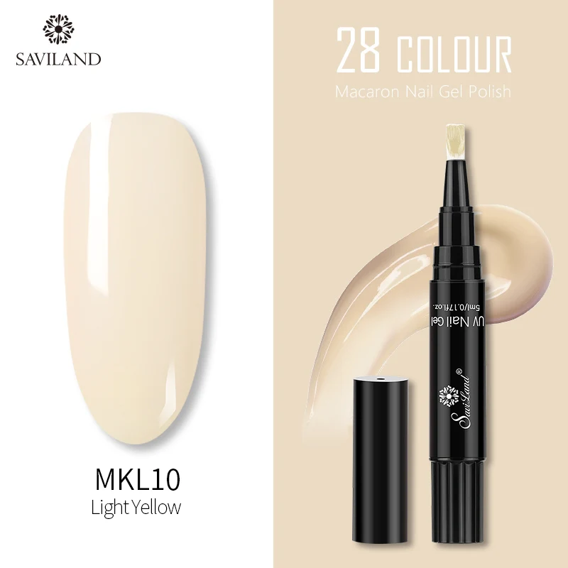 MKL10 SAVILAND 28 цветов блеск Макарон гель лак для ногтей ручка замочить от лак для ногтей праймер верхнее покрытие УФ гель лак для нейл-арта инструменты - Цвет: MKL10
