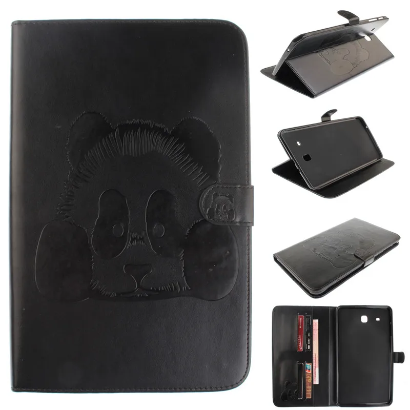 Новинка 2017 чехол из искусственной кожи с 3D рисунком панды для Samsung Galaxy Tab E 9. 0 T560 T561