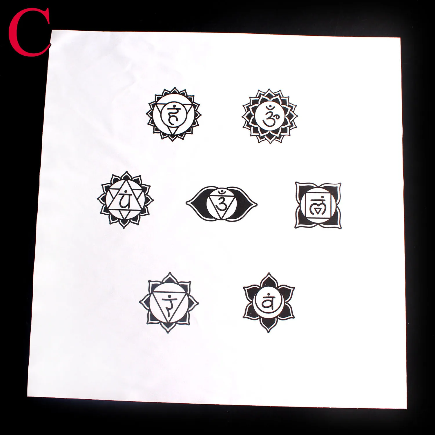 1 шт. 7 чакр Таро хлопковая ткань лотос Руна символ геометрия кристалл сетка