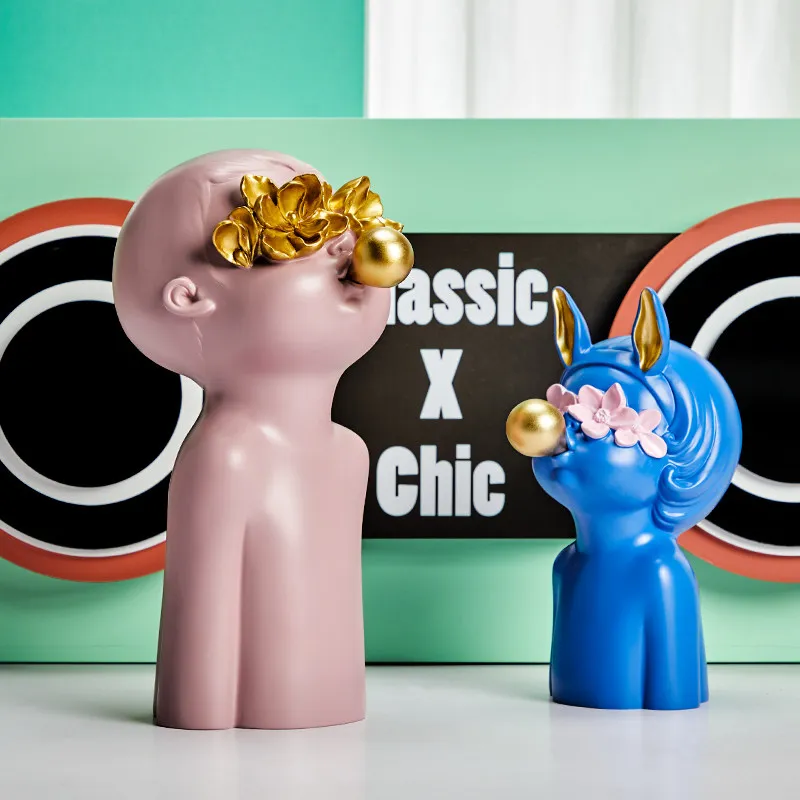 Скандинавские Пузырьковые украшения из смолы для мальчиков и девочек настольные