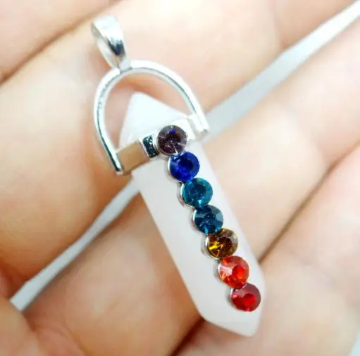 

2020 NEW Natural stone opal Quartz Crystal amethyst lapis pillar charm pendant for diy Jewelry making necklace Accessories12pcs