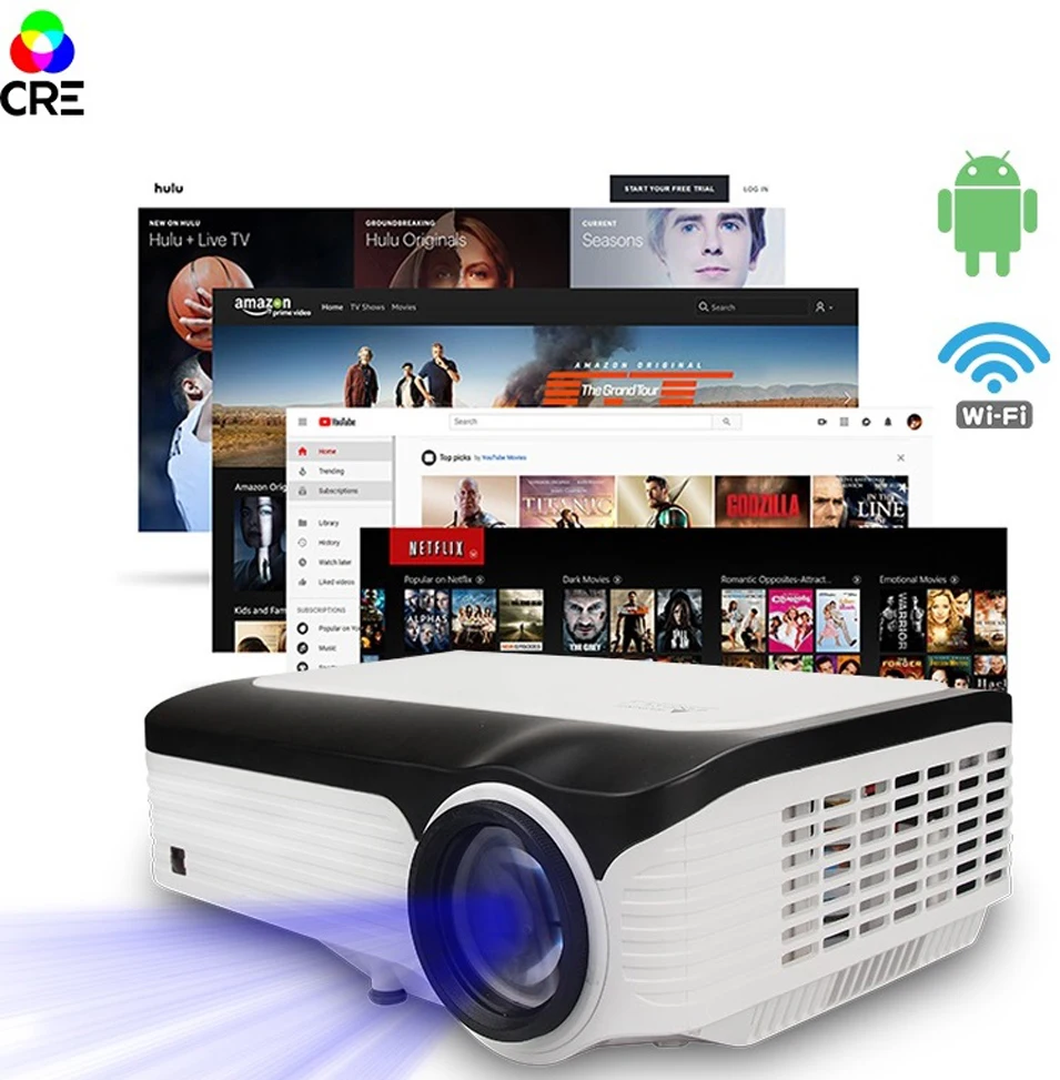 Проектор Full HD 4K для кинотеатра 150 дюймов ручной проектор с соотношением сторон 4:3