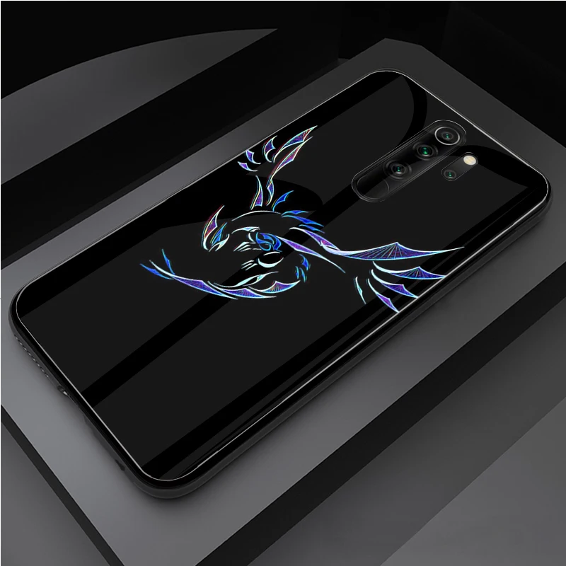 С принтом логотипа Skyrim чехол из закаленного стекла для телефона Xiaomi Redmi Note 5 6 7 8 9 Pro