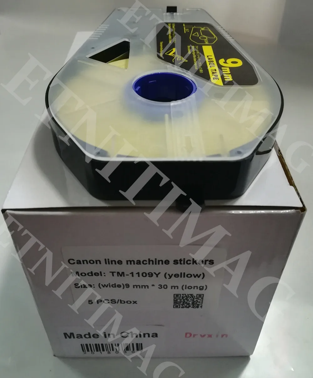 Бесплатная доставка лента для электронной надписи этикеток цвет желтый 9 мм x 30 м