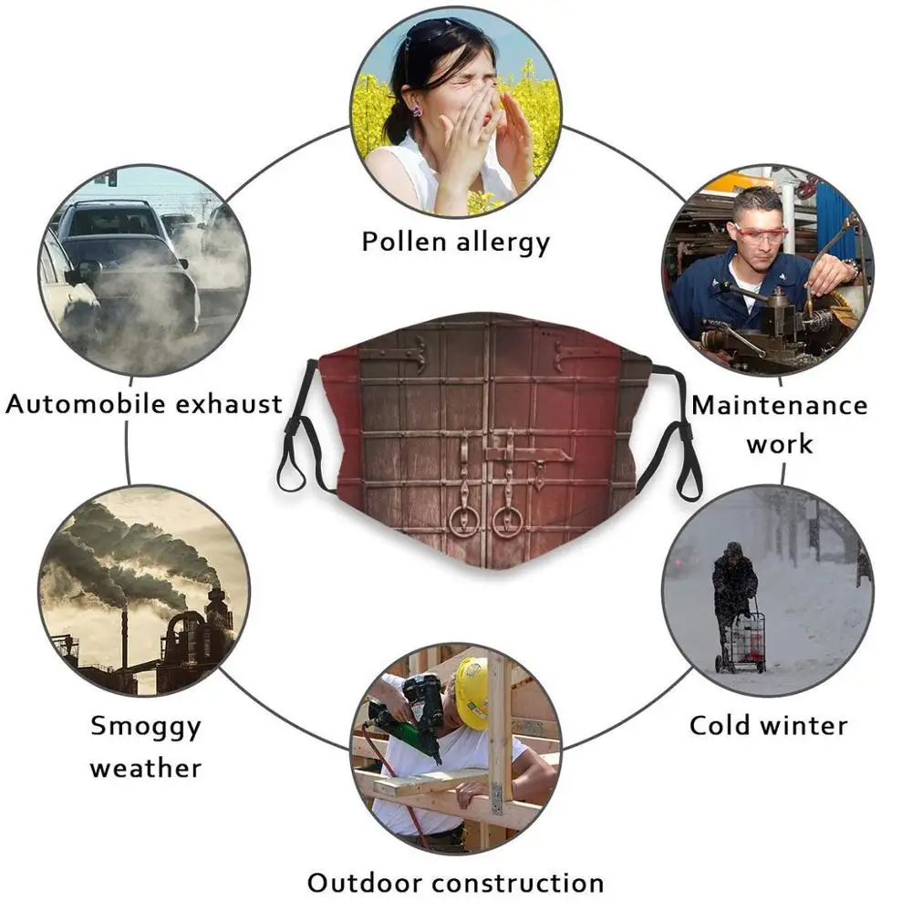 Надежные Ретро железные ворота с ручки-кольца и тенями. Маска для защиты от пыли