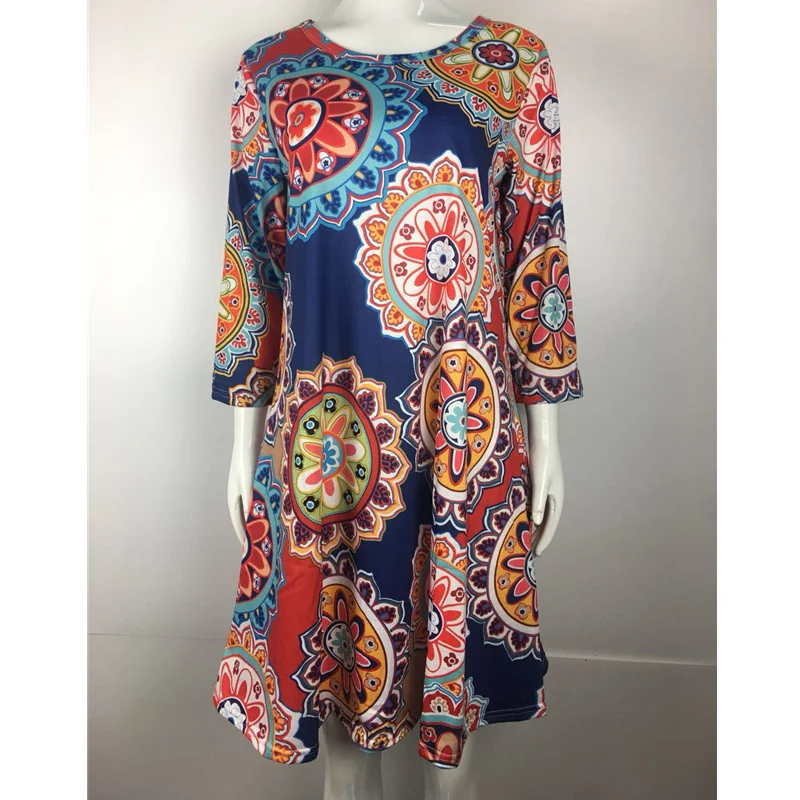 Летнее женское платье элегантной моды Vestidos Y2K для женщин на пляже в винтажном этническом стиле элемента Boho Casual Women Clothes Robe Femme.