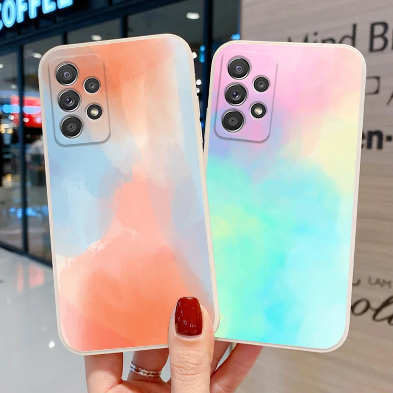 Gradient A52 Case For Samsung A51 A32 A12 S21 S22 S23 Ultra Plus S20 S21 FE A13 A33 A53 A23 Cover A52S 5G S23 Funda Capa Funda