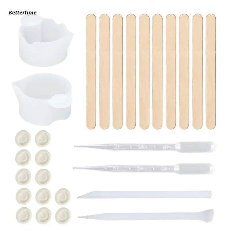 

Набор инструментов для эпоксидной смолы B36D, комплект из 28 силиконовых ложек для перемешивания чашек, капельницы, палочки для мороженого, по...