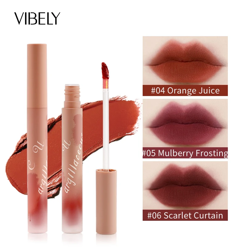 

Nude 6 Color Velvet Matte Liquid Lipstick Waterproof Long-lasting Lip Gloss Silky Lipgloss Pigment Lip Tint Stick Makeup Beauty