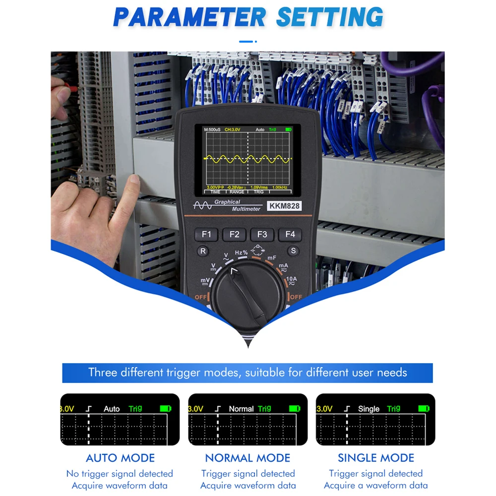 KKmoon kkm828 High Definition Intelligent Graphical Digital Oscilloscope Multimeter 2 in 1 with 2.4 Inches Color Screen 1MHz | Инструменты
