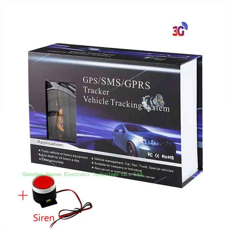 3G with siren 3g COBAN gps 103B GSM/GPRS/gps Авто Автомобиль TK103B трекер устройство слежения с дистанционным управлением Противоугонная Автомобильная сигнализация - Цвет: 3G with siren