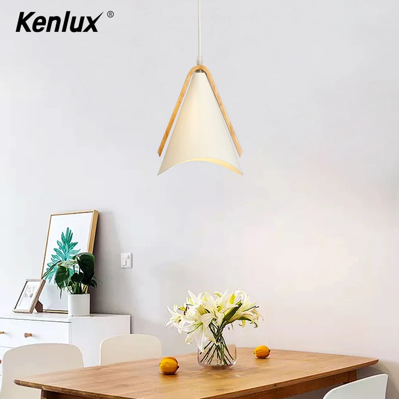 Скандинавская простая деревянная Подвесная лампа дизайнерская светодиодная