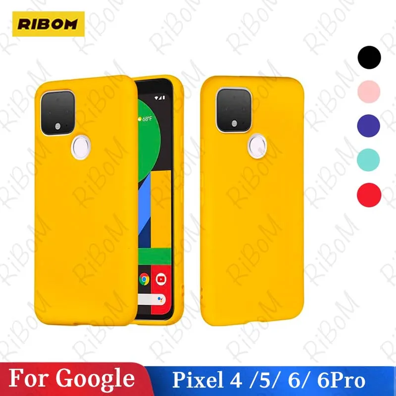 

RIBoM Silicone Liquid Cases For Google Pixel 4a 5G 5a 5G Pixel 5 4 4a 5G Phone Case For Pixel 4 4a 5G 5a 5G 6 6Pro XL Back Cover