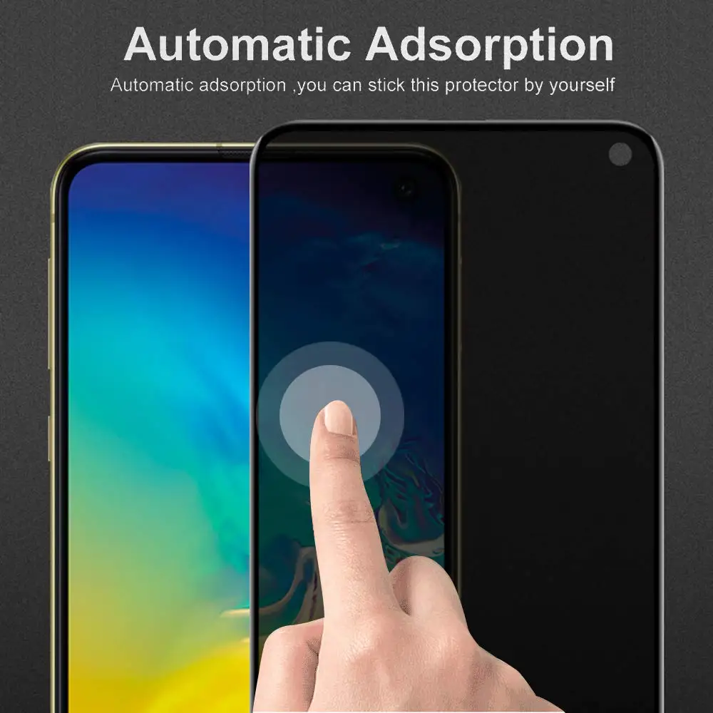 9D полное покрытие черное конфиденциальность для SAMSUNG Galaxy S10e антибликовое