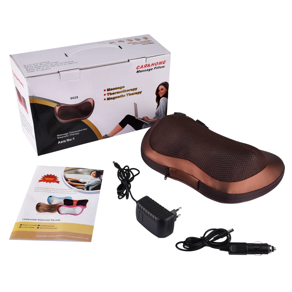 Расслабляющая массажная подушка подогрев разминание инфракрасная терапия