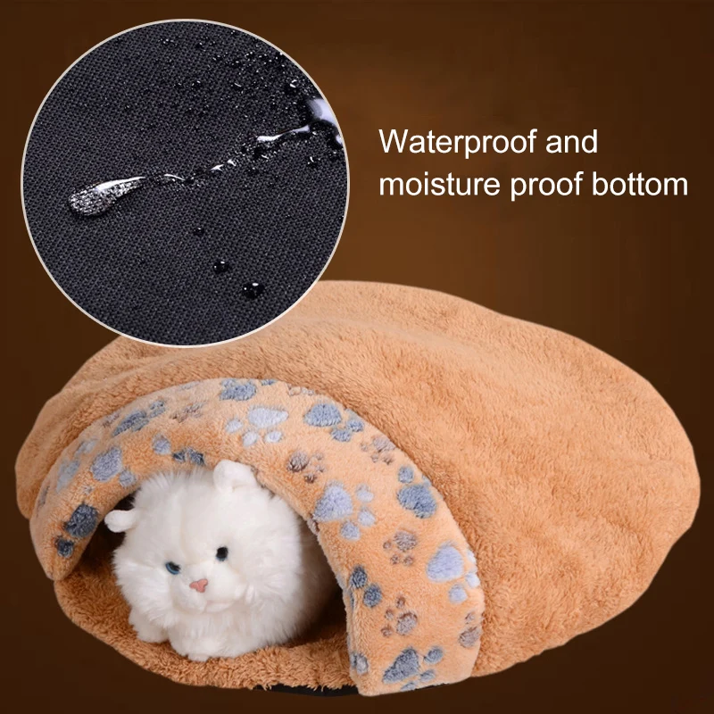 Кошка спальный мешок теплый мягкий лежак для питомца пещера Igloo гнездо