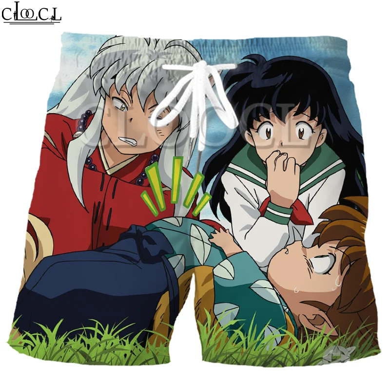 

CLOOCL Japanese Anime Inuyasha Men's Sports shorts 3D Printed 2021 New Summer Fashion Harajuku Beach Casual Wild