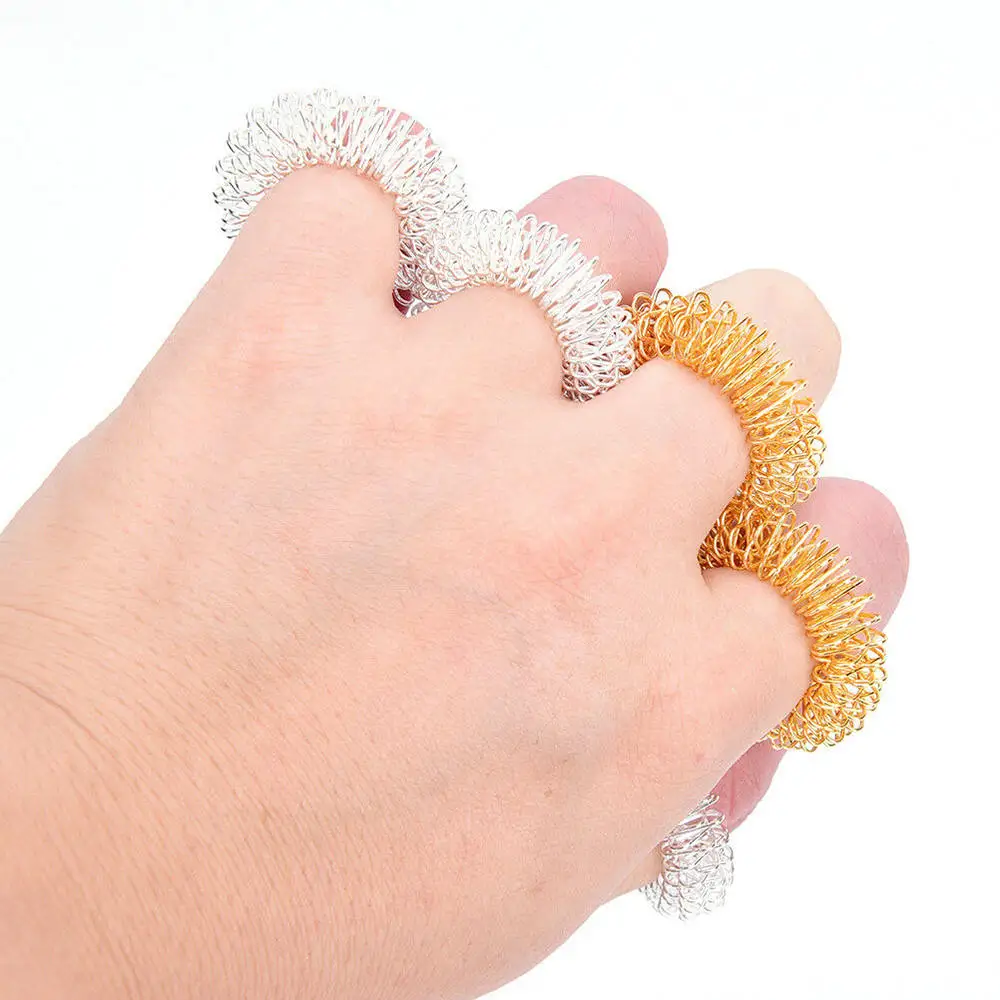 

6pcs Finger Massage Ring Acupuncture Acupressure Health Care Body Massager New