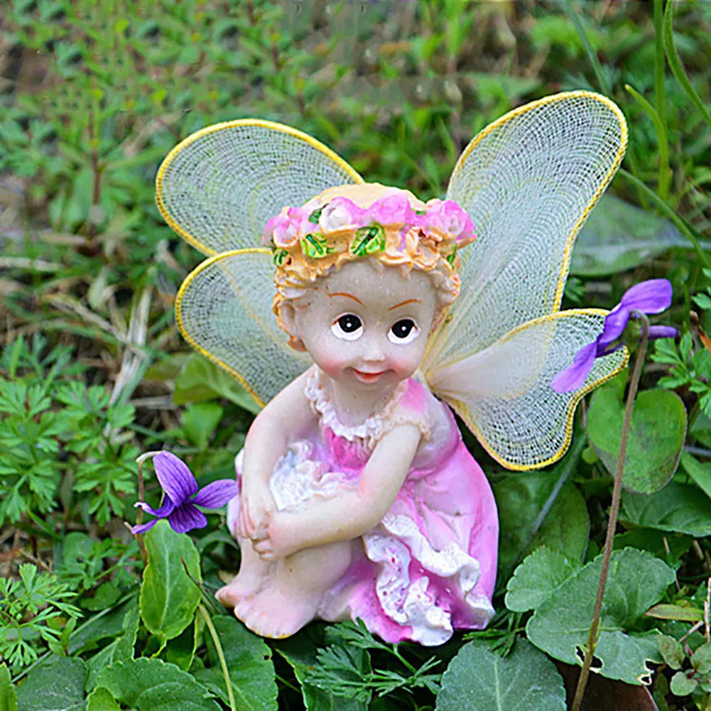 Лидер продаж! Новое поступление 4 шт./компл. Фея Сад DIY цветок ангелы орнамент