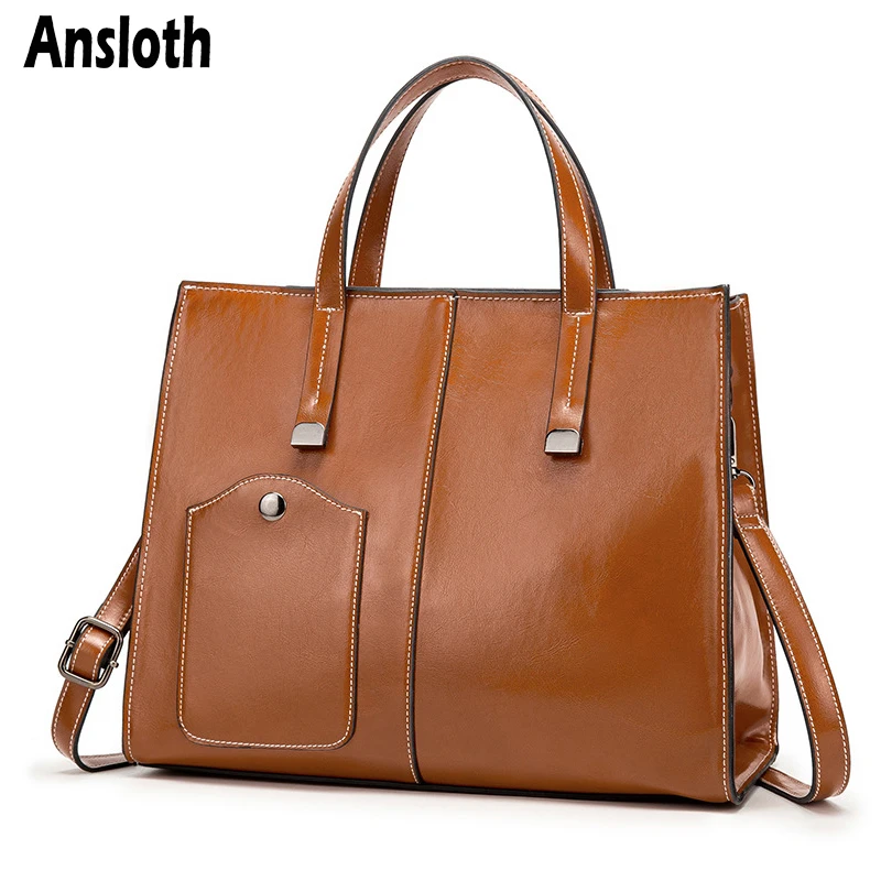 Женская сумка тоут Ansloth Большая вместительная из мягкой искусственной кожи
