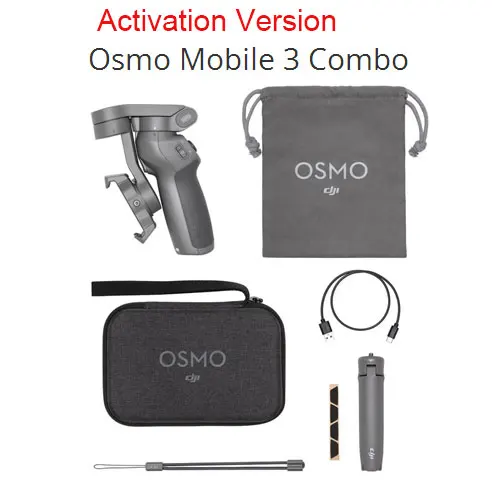 Серый Версия активации DJI Osmo Mobile 3 Combo стабилизатор 3-осевой ручной карданный стабилизатор для смартфона с интеллектуальными функциями - Цвет: Серый