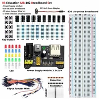 electronic components mb102 breadboard psu set 2 1mm to pp3 lead pcb bread board test develop diy