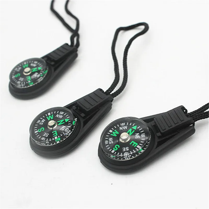 1@#Vehicle Compass Plastic Mini Survival Kit with Keychain for Outdoor A Long Journey Backpack Decorations |