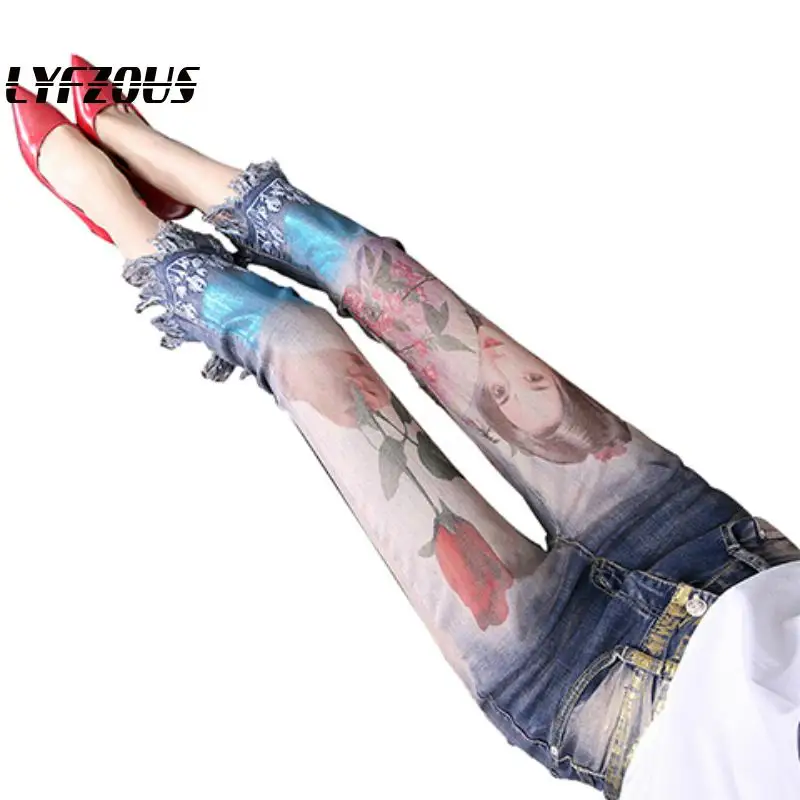 

Женские джинсовые брюки с кисточками, раскрашенные бронзами джинсы с широкими штанинами, весна-осень 2020