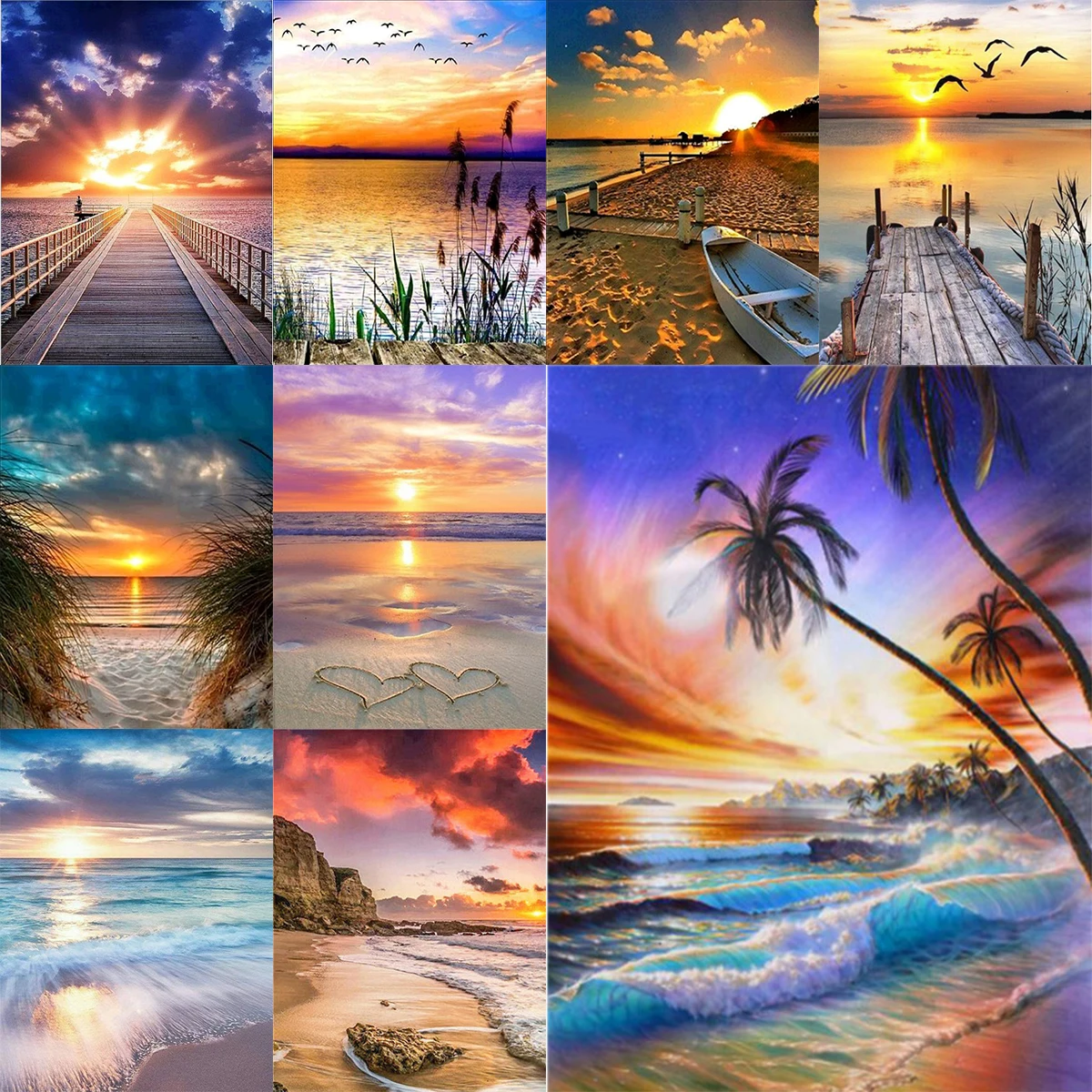 

5d "сделай сам", Искусственный ландшафт, Полный алмаз, ручная работа, вышивка, мозаика, украшение для дома, подарок