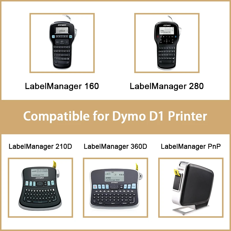 UniPlus 43621 Dymo D1 Label Printer White on Black 6mm Maker for LabelManager PnP 280 420P 210D Laminated Tapes | Компьютеры и офис