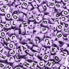 7*4 мм фиолетовые Смешанные Буквы акриловые бусины Алфавит россыпью бусины в форме сердца для самостоятельного изготовления ювелирных изделий браслет ручной работы ожерелье