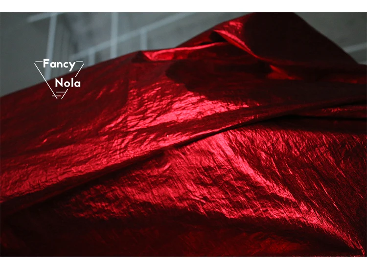 Глянцевая чистая Красная тонкая термополиуретановая ткань блестящая текстура