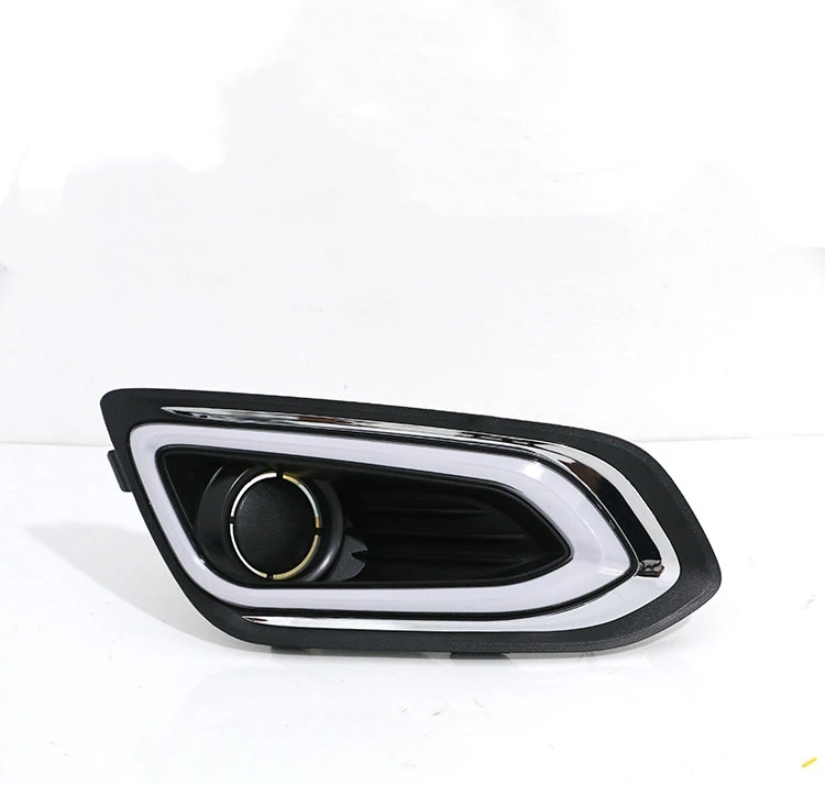 

eOsuns led drl daytime running light+fog lamp for Ford Escort 2015-2018 with Dynamic moving yellow turn signal