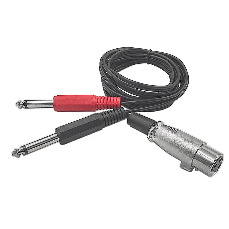 Горячая 3C-XLR гнездо для двойной моно 6 35 мм 1/4 дюймов штекер стерео аудио кабель