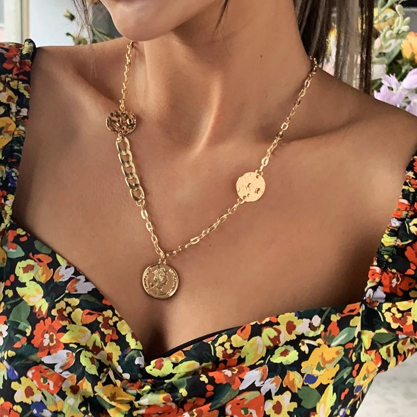 В стиле панк в &quotхип хоп&quot Кубинском толстая цепочка колье для женщин