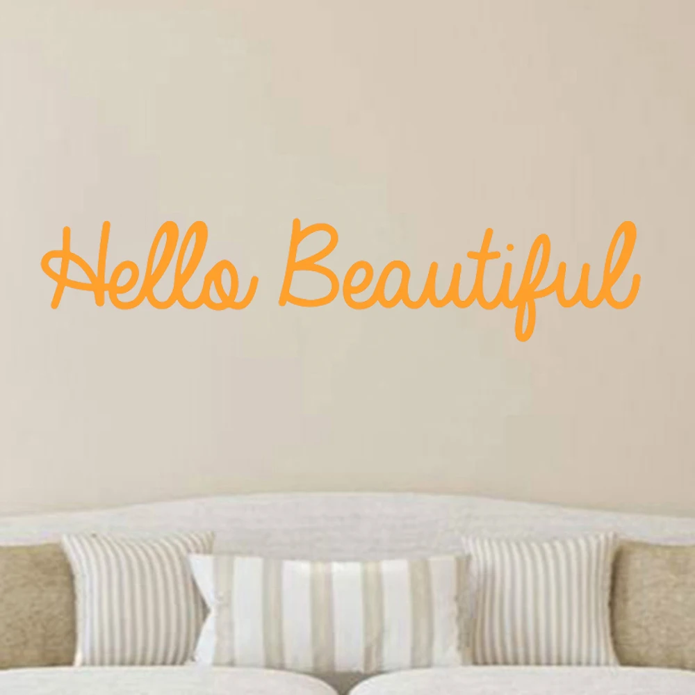 

Hello Beautifue Wall Sticker Waterproof Quotes Phrase Art Decal Murals For Home Decor Bedroom Living Room House Decoration HQ912