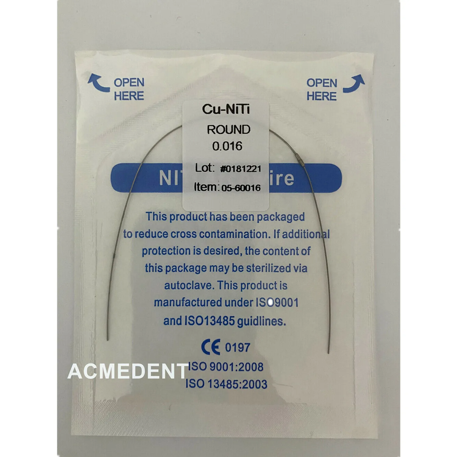 

0.016 Dental Copper Niti Cu Wires Arch Ormco DAMON Q Round Stops Orthodontic Oval 5~500Pcs