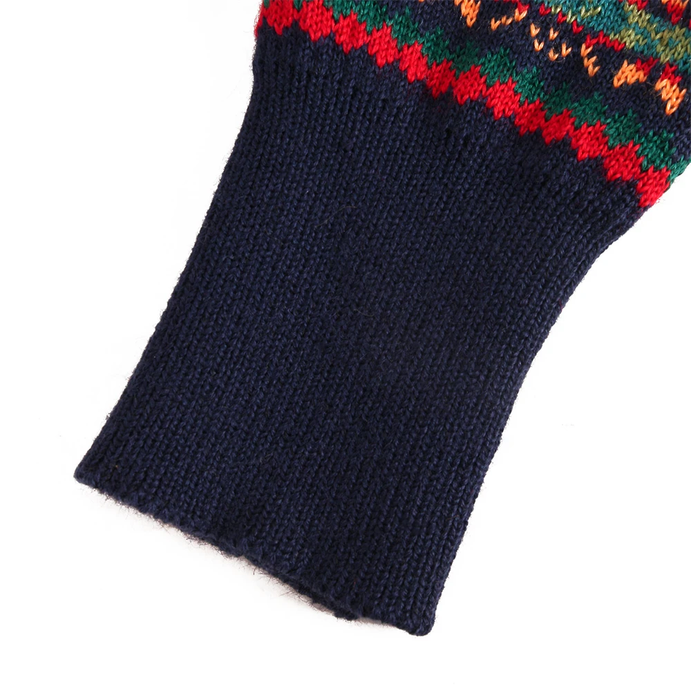 Женские осенне-зимние шерстяные вязаные носки выше колена с богемным рисунком