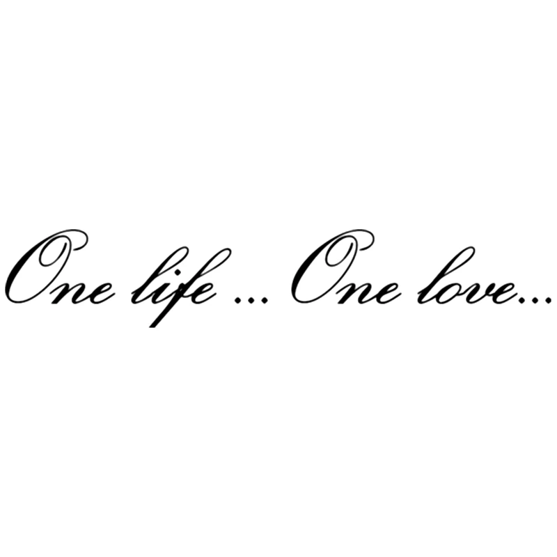 

27CM*7CM One Life...One Love... Car Stickers Car Accessories KK Vinyl Car Decals