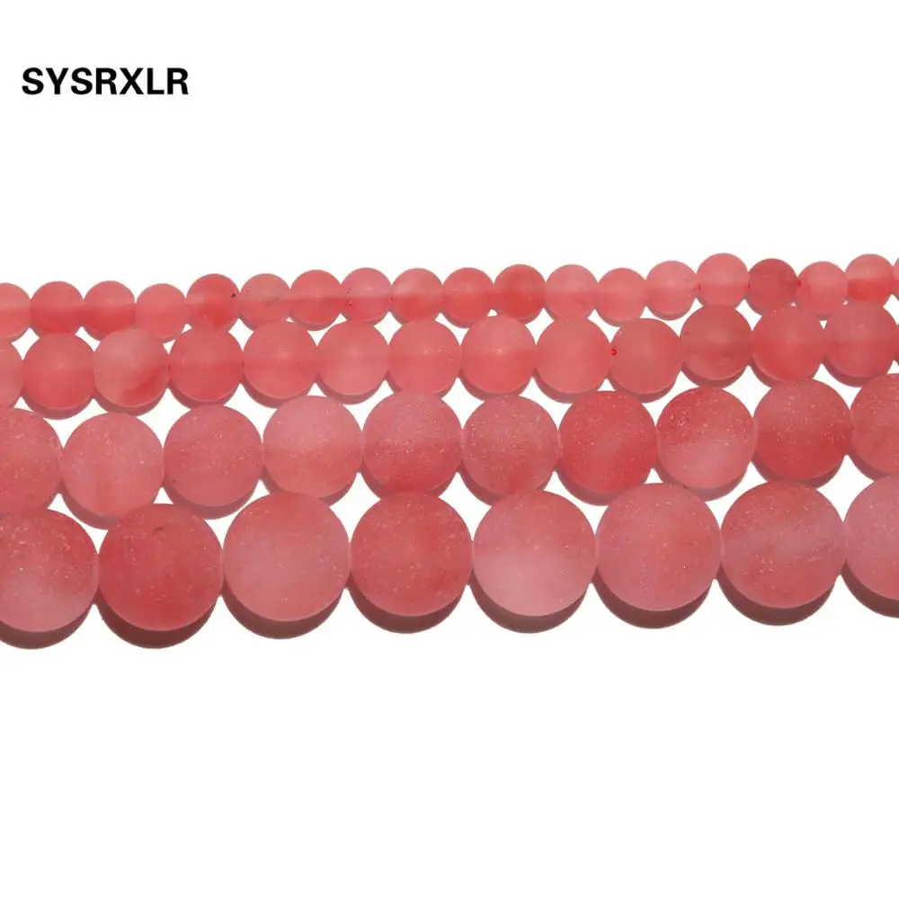 С тусклой полировкой матовый Натуральный камень Красного арбуза с украшением в