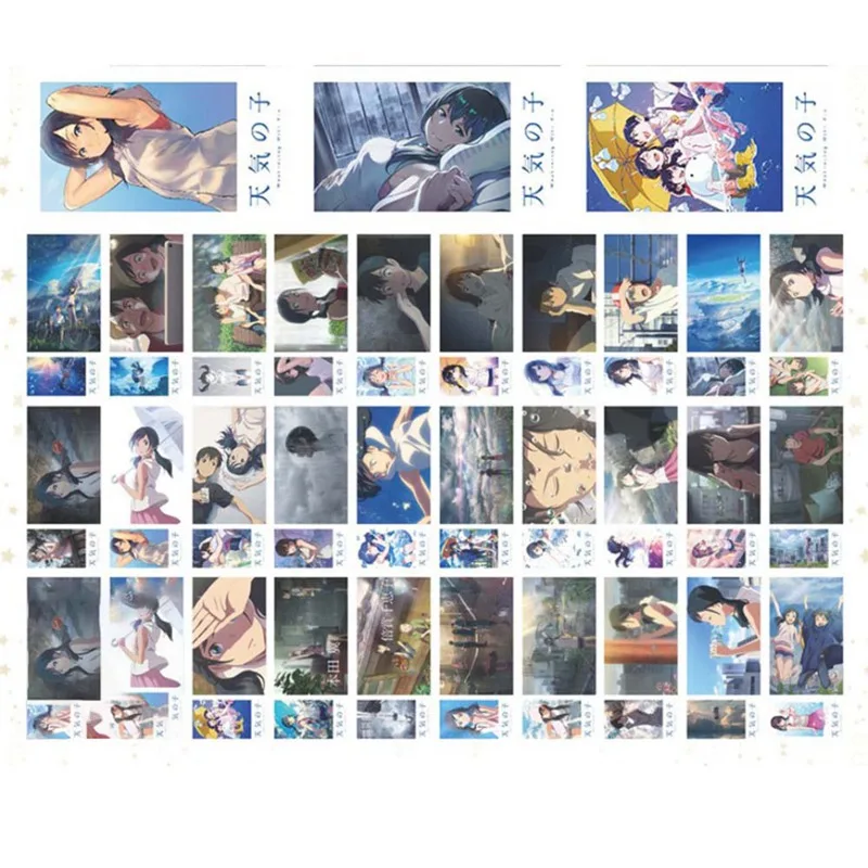 Аниме Tenki No Ko Weathering With You открытка почтовые открытки Наклейки артбук подарок косплей реквизит набор книг подарки