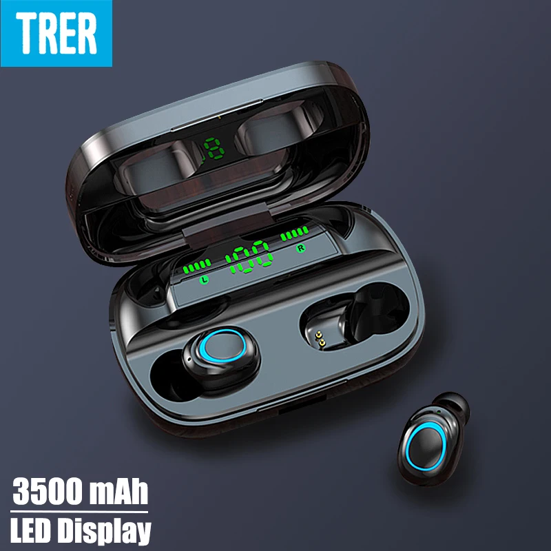 Наушники вкладыши TWS 5 0 Bluetooth наушники со светодиодным цифровым дисплеем|Наушники